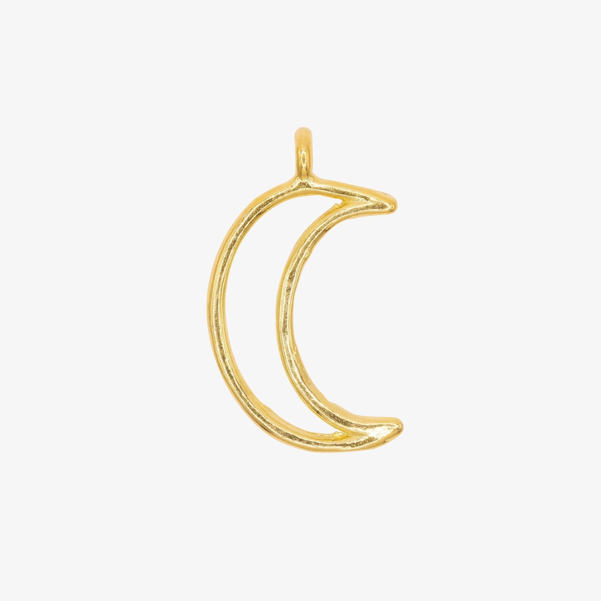 Crescent Moon Charm 14K Gold - HarperCrown