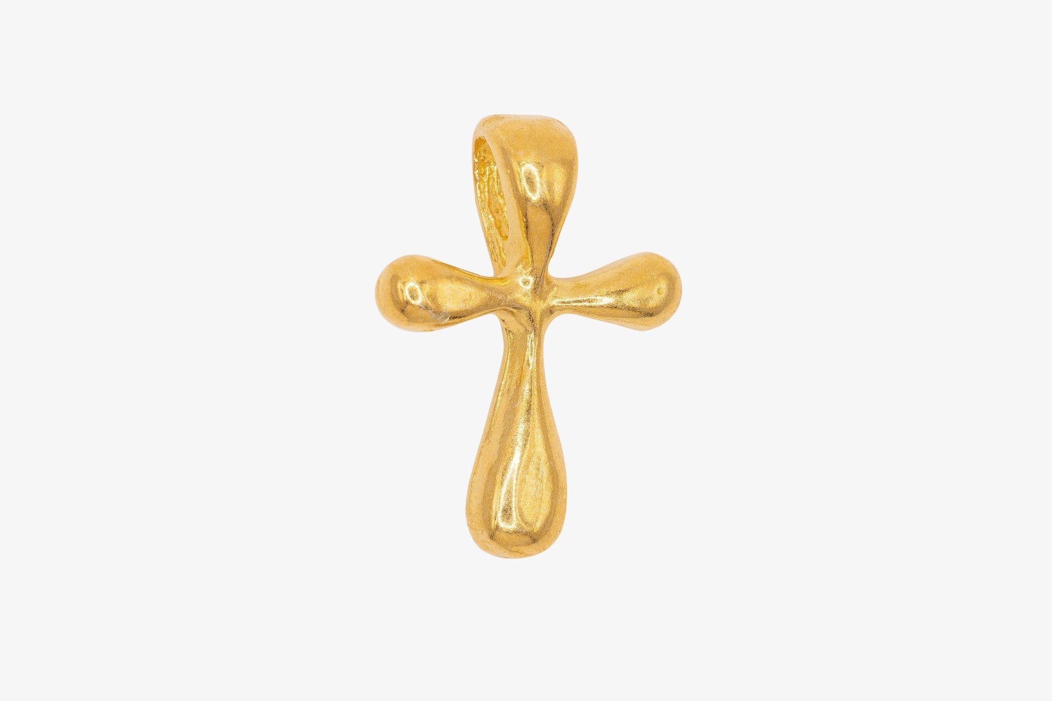 Cross Charm Wholesale 14K Gold, Solid 14K Gold, G182 - HarperCrown