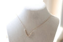 Dainty Chevron Necklace, Sterling Silver V Bar Necklace, Minimalist Geometric Jewelry - HarperCrown