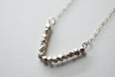 Dainty Chevron Necklace, Sterling Silver V Bar Necklace, Minimalist Geometric Jewelry - HarperCrown