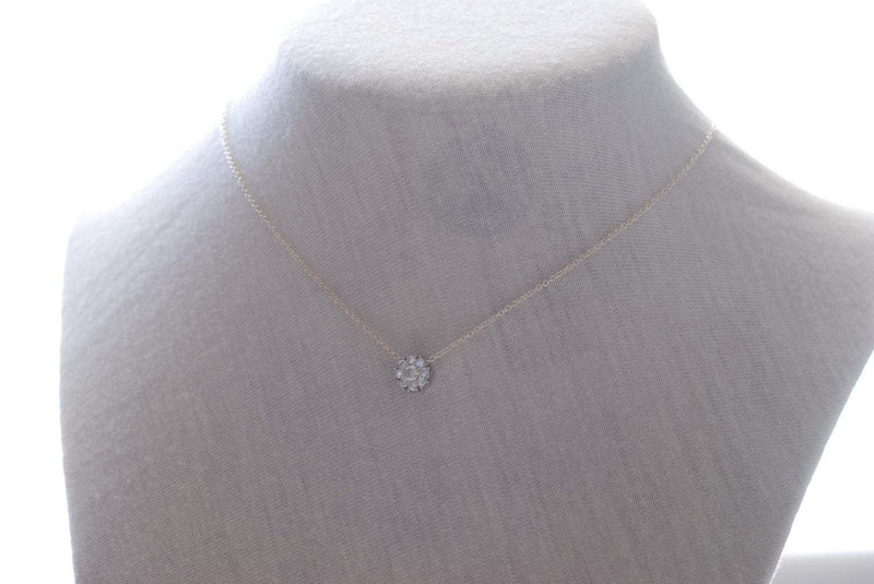 Diamond Solitaire Necklace- Crystal Cubic Zirconia Pendant, Diamond Pendant, Simple Everyday Dainty Minimal Jewelry by HeirloomEnvy - HarperCrown