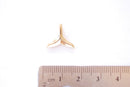 Dolphin Whale Tail Charm | 16K Gold Plated Brass | Fish Fin Tail Pendant Sea Animal Pendant B315 - HarperCrown