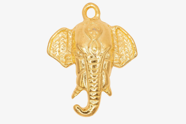 Elephant Head Charm Wholesale 14K Gold, Solid 14K Gold, G139 - HarperCrown