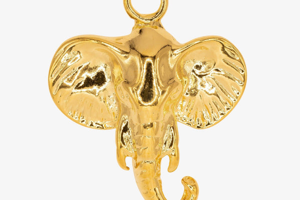 Elephant Head Charm Wholesale 14K Gold, Solid 14K Gold, G140 - HarperCrown