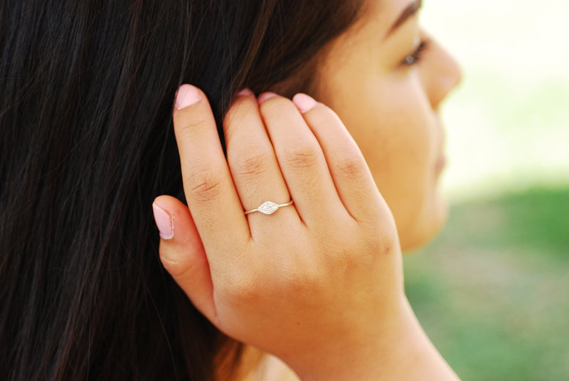 Evil Eye Adjustable Ring - Sterling Silver or 18k Gold Ring Evil Eye Ring Hand of Fatima Ring Hamsa Hand Ring Stacking Ring Signet Ring - HarperCrown