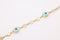 Evil Eye Enamel Chain, 14K Gold Overlay Plated, Wholesale Jewelry Chain - HarperCrown