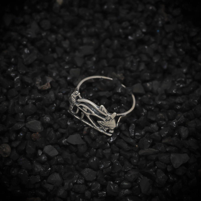 Eye of Horus Ring of Ancient Egypt | 925 Sterling Silver, Oxidized or 18K Gold Plated | Ring - HarperCrown
