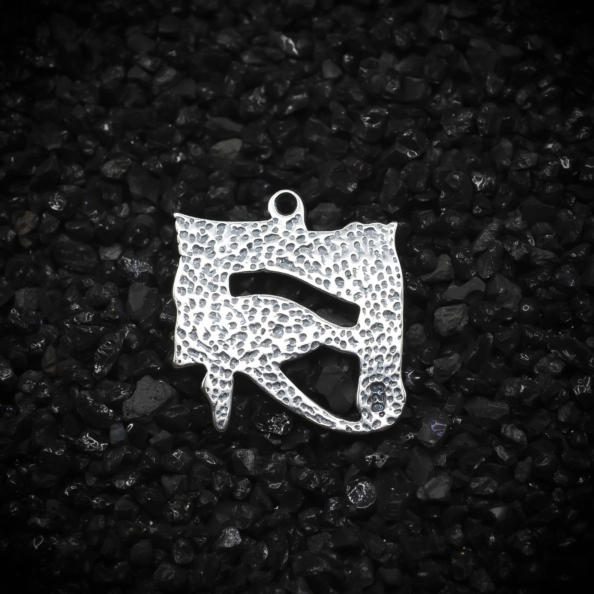 Eye of Ra God of the Sun Ancient Egyptian Charm | 925 Sterling Silver, Oxidized or 18K Gold Plated | Jewelry Making Pendant - HarperCrown