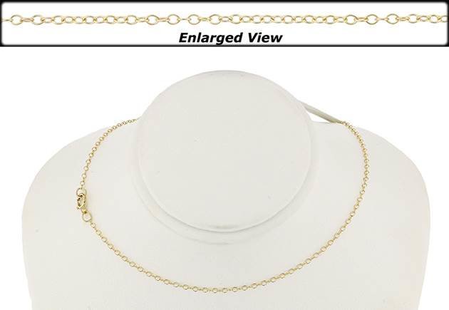 Finished Cable Chain Necklace | Gold Filled | 1.5mm Chain, 18" Long | Spring Clasp | Wholesale - HarperCrown