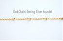 Finished Satellite Chain Necklace- Sterling Silver, 14k Gold Filled, 14k Rose Gold Filled, Dew Drop Necklace,Beaded Necklace,Choker Necklace - HarperCrown