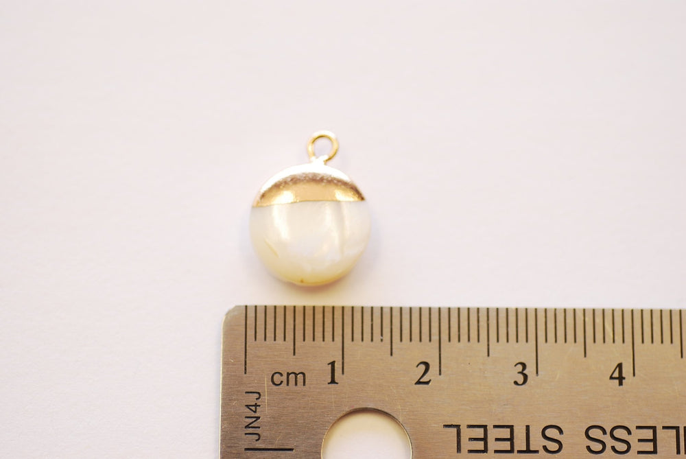 Wholesale Charms - Freshwater Pearl Shell Drop Charm - Natural Pearl ...