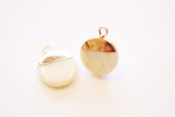 USA Gold Filled Natural Pearl Charms Drop Pendant Handmade Approx.  8-9mm.Made with Freshwater Pearl and Gold Filled Wire Made in USA 1 pc