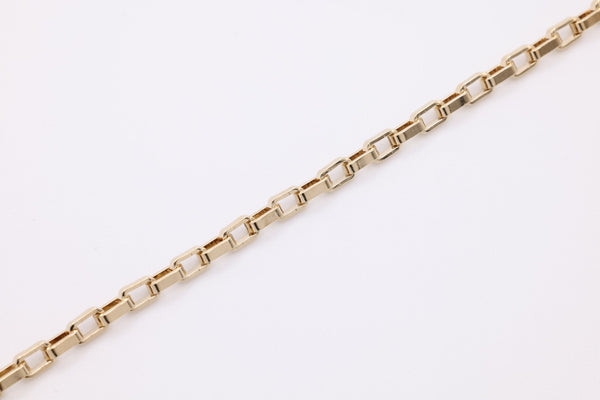 Gianna Box Cable Chain, 14K Gold Overlay Plated, Wholesale Jewelry Chain - HarperCrown