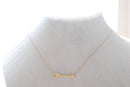 Gold Arrow Necklace,14k gold Arrow,Simple Sideways Arrow,Gold Arrow necklace,dainty arrow necklace,arrow pendant,horizontal arrow - HarperCrown