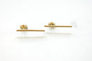 Gold Bar Earrings, Line Earrings, Stick earrings, bar stud earrings, minimalist earrings, Filament earrings, Ear Climbers, Post Earrings - HarperCrown
