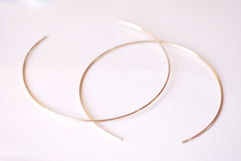 Gold Choker Necklace- 14k Gold Filled Choker Necklace, Gold Collar Necklace, Curved Bar Necklace, Gold Filled Wire Choker Cuff, Layering - HarperCrown