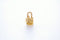 Gold Cubic Zirconia Moon and Star Padlock Pendant - Vermeil Gold 18k plated 925 Sterling Silver Padlock Charm, Pave Rhinestone Lock Charm - HarperCrown