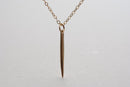 Gold Dagger Spear Needle Necklace, 24k gold Dagger Spear Needle,Gold Spike Necklace,Gold Spear Necklace,Minimalist Dagger Spear Spike - HarperCrown