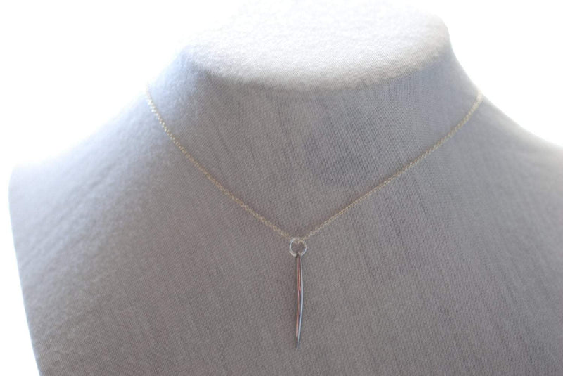 Gold Dagger Spear Needle Necklace, 24k gold Dagger Spear Needle,Gold Spike Necklace,Gold Spear Necklace,Minimalist Dagger Spear Spike - HarperCrown