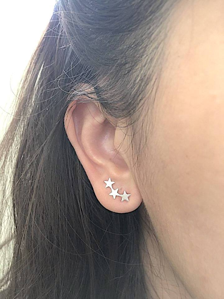 Gold star ear climbers on sale
