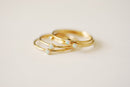 Gold Opal Stacking Finger Ring 14k Gold Filled Opal 2mm Gemstone October Birthstone Ring Stacking Ring Midi Ring Thin Ring Band [29] - HarperCrown