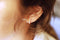 Gold or Sterling Silver OVAL Pave Huggie Dangle Hoop Earrings Conch Hoop Cartilage Hoop Helix Hoop Tragus Hoop Dainty Hoop Earrings CZ - HarperCrown