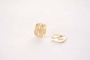 Gold Rectangle Starburst Charm - 16k gold plated over Brass Micro Pave Starburst Charm HarperCrown Wholesale Charms B122 - HarperCrown