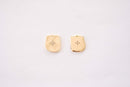 Gold Rectangle Starburst Charm - 16k gold plated over Brass Micro Pave Starburst Charm HarperCrown Wholesale Charms B122 - HarperCrown