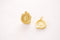 Gold Saint Peregrine Hexagon Charm - 16k gold plated over Brass St. Hexagon Medallion Pendant CZ Stones Wholesale Brass Charms B129 - HarperCrown