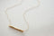Gold Sideways Nuggets Necklace, Horizontal Gold Nugget Necklace,Dainty Nuggets,Gold Chunk Necklace,Minimalist Nuggets,Small golden nuggets - HarperCrown
