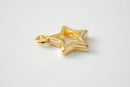 Gold Star Charm- Vermeil Gold 18k gold plated over Sterling Silver Open Star Charm, Gold Open Star, Star Connector Link, Shooting Star, 61 - HarperCrown