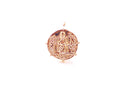 Greek Coin Medallion Disc Charm - 16k gold plated over Brass Saint Religious Roman Cross Round Coin HarperCrown Etsy Wholesale Pendant B187 - HarperCrown