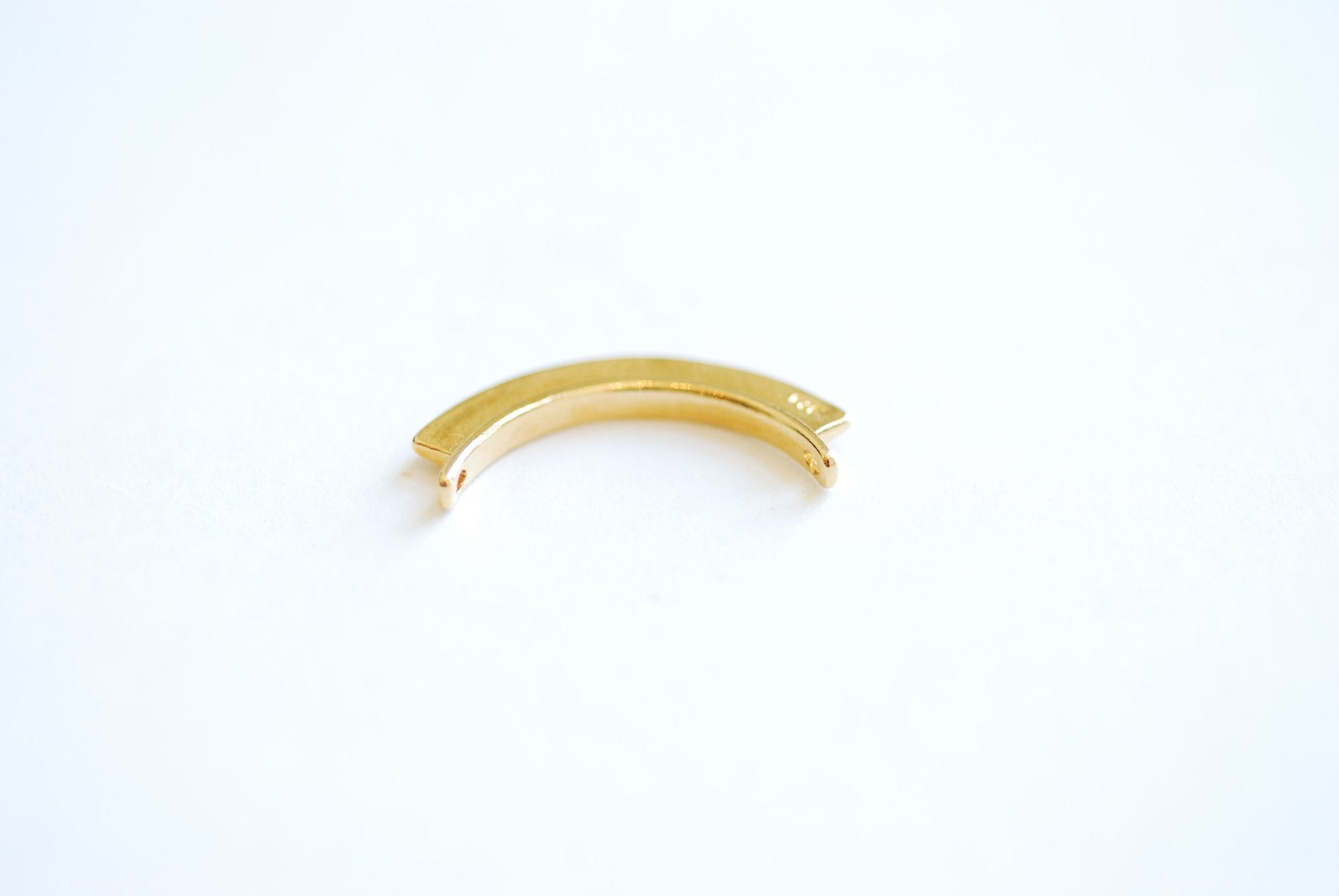 Half Circle Connector Charm Pedant - 18k gold plated over 925 sterling silver, Curved Bar Pendant Connect Link Spacer, DIY Jewelry Charm,489 - HarperCrown