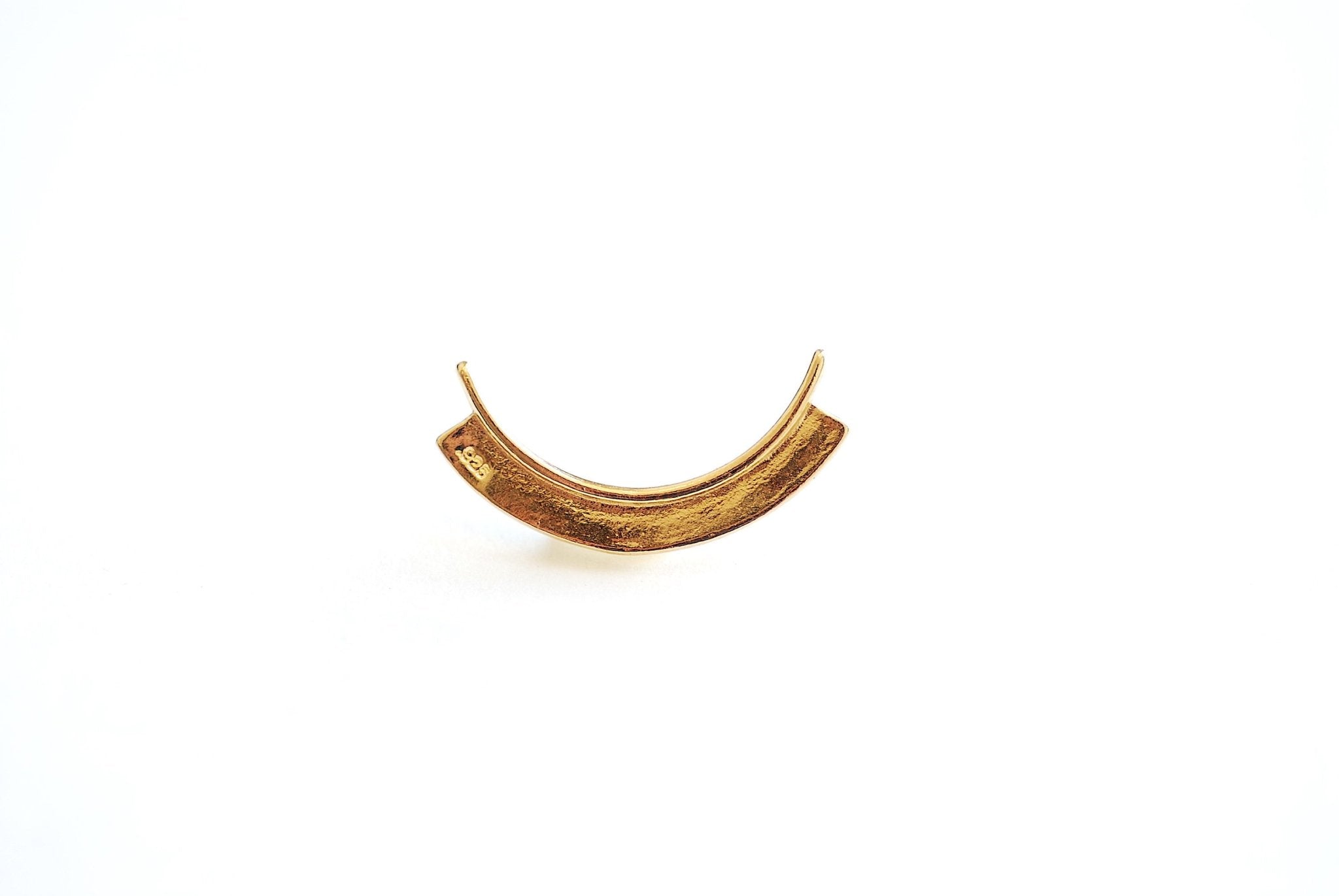 Half Circle Connector Charm Pedant - 18k gold plated over 925 sterling silver, Curved Bar Pendant Connect Link Spacer, DIY Jewelry Charm,489 - HarperCrown