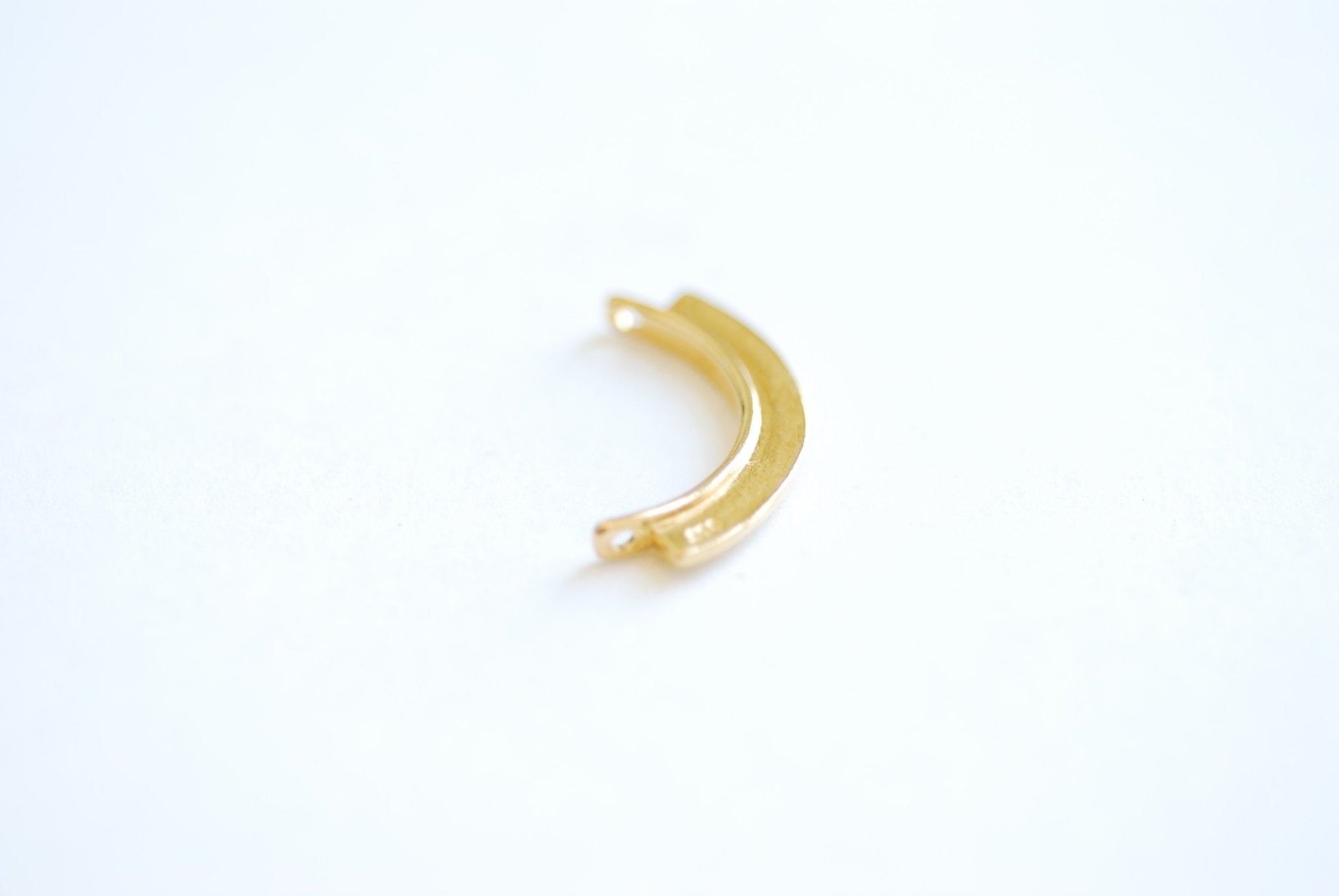 Half Circle Connector Charm Pedant - 18k gold plated over 925 sterling silver, Curved Bar Pendant Connect Link Spacer, DIY Jewelry Charm,489 - HarperCrown