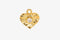 Hammered Heart Charm with CZ Wholesale Charm 14K Gold, Solid 14K Gold, 351G - HarperCrown