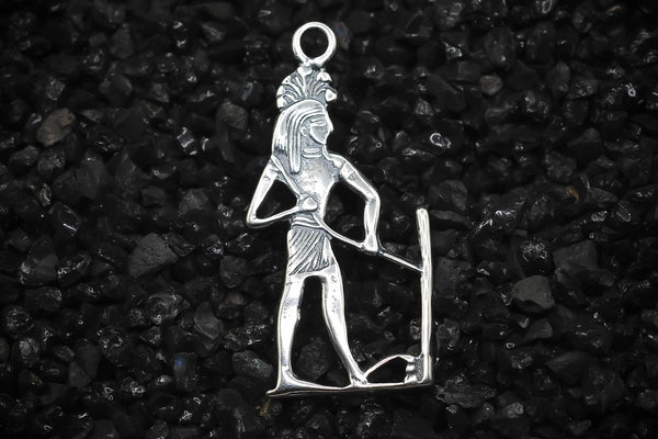 Hapi Nile God of Flooding Ancient Egyptian Charm | 925 Sterling Silver, Oxidized or 18K Gold Plated | Jewelry Making Pendant - HarperCrown