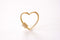 Heart Screw Carabiner Clasp Lock Charm - 16k gold plated over Brass Micro Pave Star CZ Cubic Zirconia Love HarperCrown Wholesale B289 - HarperCrown