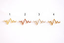 Heartbeat Pulse Connector Charm- Gold Heart Beat Link, Heartbeat SVG Charm, electrocardiogram heartbeat rate Connector, Bar Link, EKG, 336 - HarperCrown