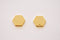 Hexagon Shape Blank Charm - 16k Gold Plated over Brass Stamp Blank Pendant Wholesale B285 - HarperCrown