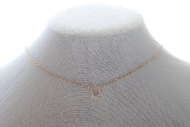Horseshoe necklace, Horseshoe with Crystals,Dainty Horseshoe,Equestrian Jewelry,Horseshoe Charm,Simple Everyday Jewelry by HeirloomEnvy - HarperCrown