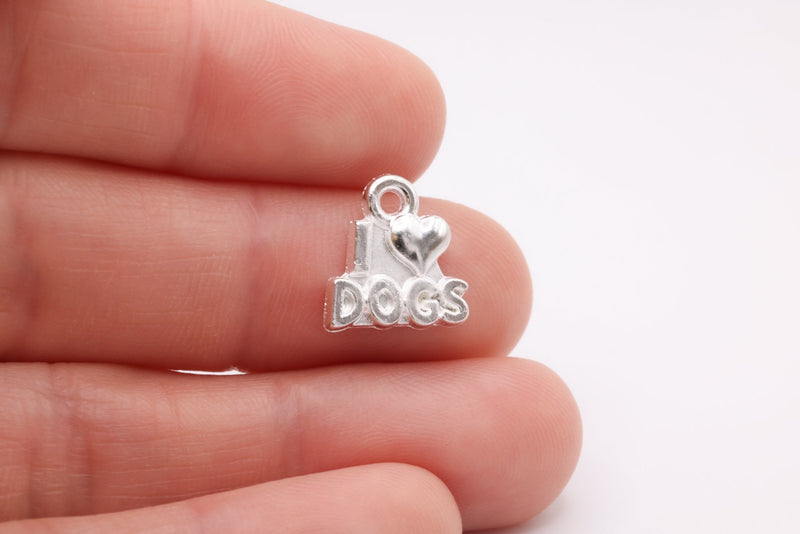 "I Love Dogs" Charm, 925 Sterling Silver, 660 - HarperCrown