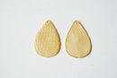 Matte Vermeil Gold Teardrop Earrings- 18k gold plated over Sterling Silver Earring Findings, Gold Hammered Teardrop  Charm, Earrings