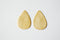 Matte Vermeil Gold Teardrop Earrings- 18k gold plated over Sterling Silver Earring Findings, Gold Hammered Teardrop  Charm, Earrings