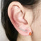 Wholesale Matte Pink Rose Gold Vermeil Ear Climber Earrings- 22k gold over Sterling Silver Ear Crawlers, Earring Findings, Curved Bar Earrings, 304