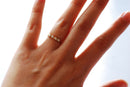 Wholesale 14k Gold Filled Stacking Ring - 4 CZ Stone Ring Band, Triple Stone Ring, Gold Filled Solitaire Stacking Ring, Minimalist Ring, [19]