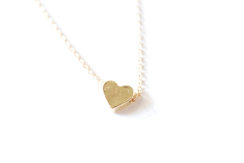Wholesale Gold Heart Necklace or bracelet, Tiny Heart Pendant on a Gold Filled Chain, Sweet Heart Necklace and bracelet- 24k gold heart bracelet