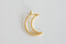 Vermeil Matte Wholesale Gold Open Crescent Moon Charm- 18k gold plated over Sterling Silver Moon Charm,Gold Half Moon Charm,Gold Moon Charm,Tusk Charm