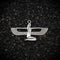 Isis Nut Winged Goddess of the Sky Ancient Egyptian Charm | 925 Sterling Silver, Oxidized | Jewelry Making Pendant - HarperCrown