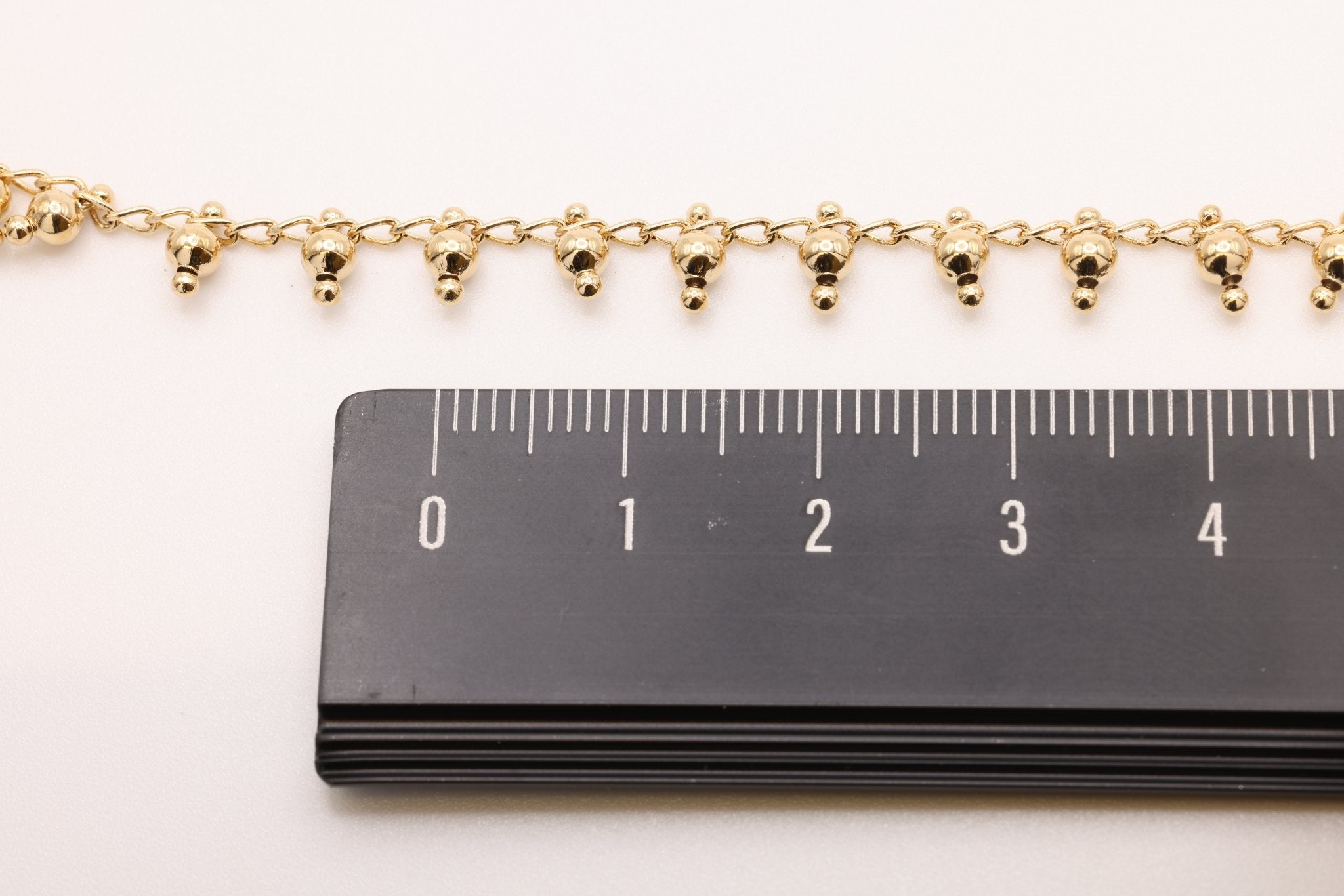Jessica Bead Drop Chain, 14K Gold Overlay Plating, Wholesale Jewelry Chain - HarperCrown
